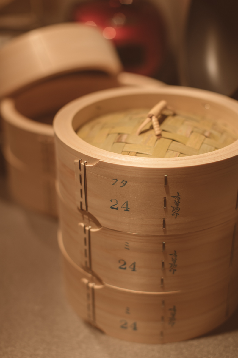 中华蒸笼 桧木24 双层带盖（木曽驹印）