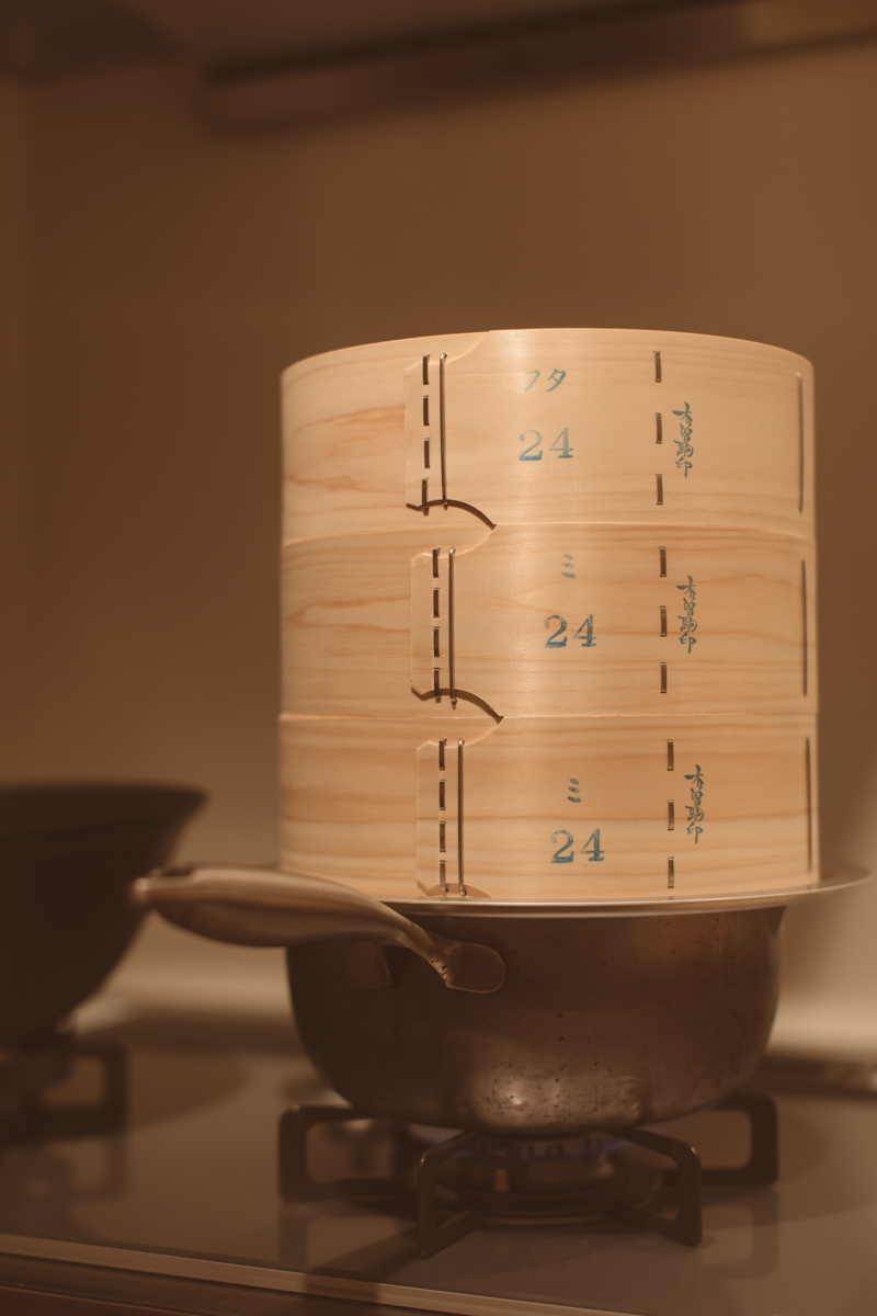 中华蒸笼 桧木24 双层带盖（木曽驹印）