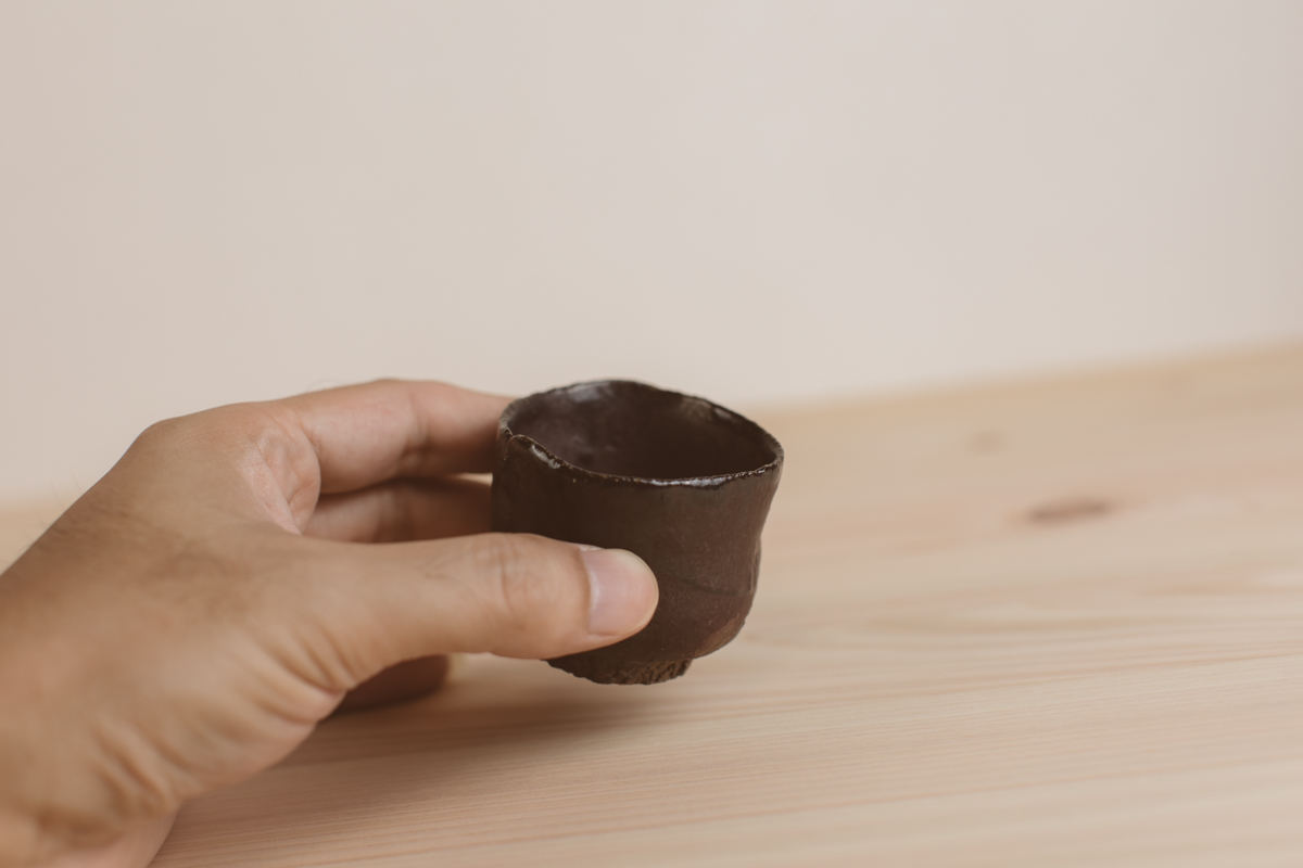 黑釉酒杯 茶杯（芳贺龙一）