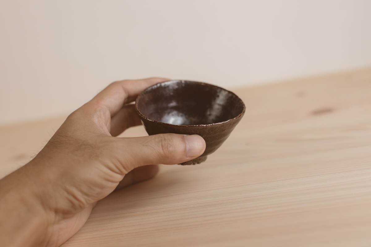 黑釉酒杯 茶杯（芳贺龙一）