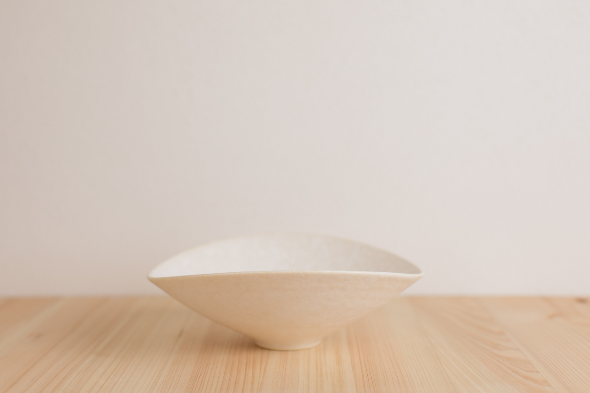 黄白釉弧线中钵（佐野元春）