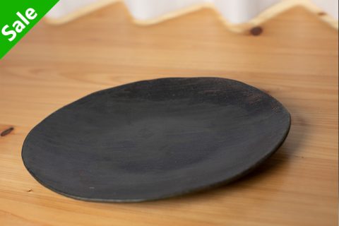 玄釉椭圆皿（江口诚基）