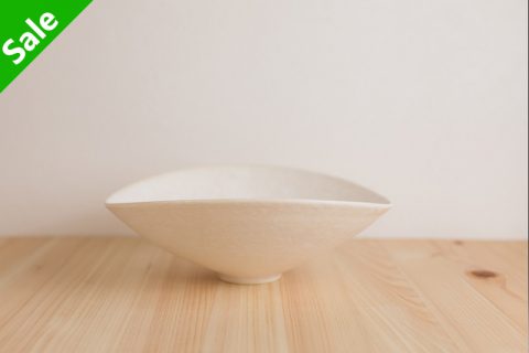 黄白釉弧线大钵（佐野元春）