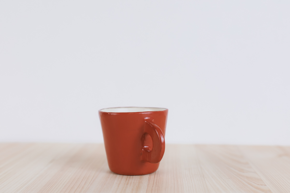 漆面咖啡杯 小 红（川原幸子）