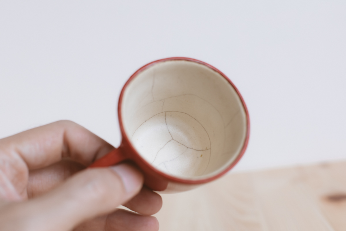 漆面咖啡杯 小 红（川原幸子）