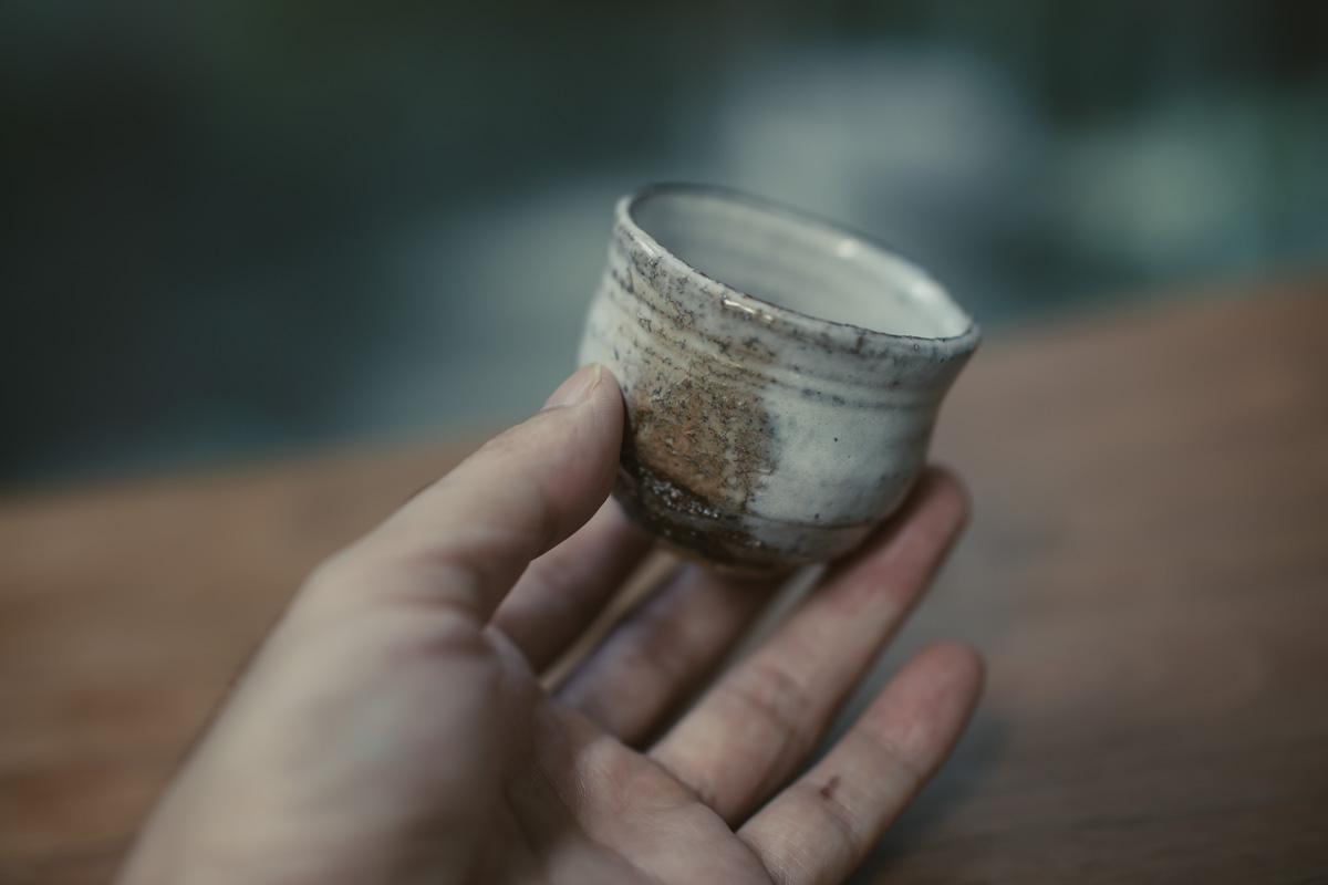 萩烧绯色杯 原箱附（波多野善藏）