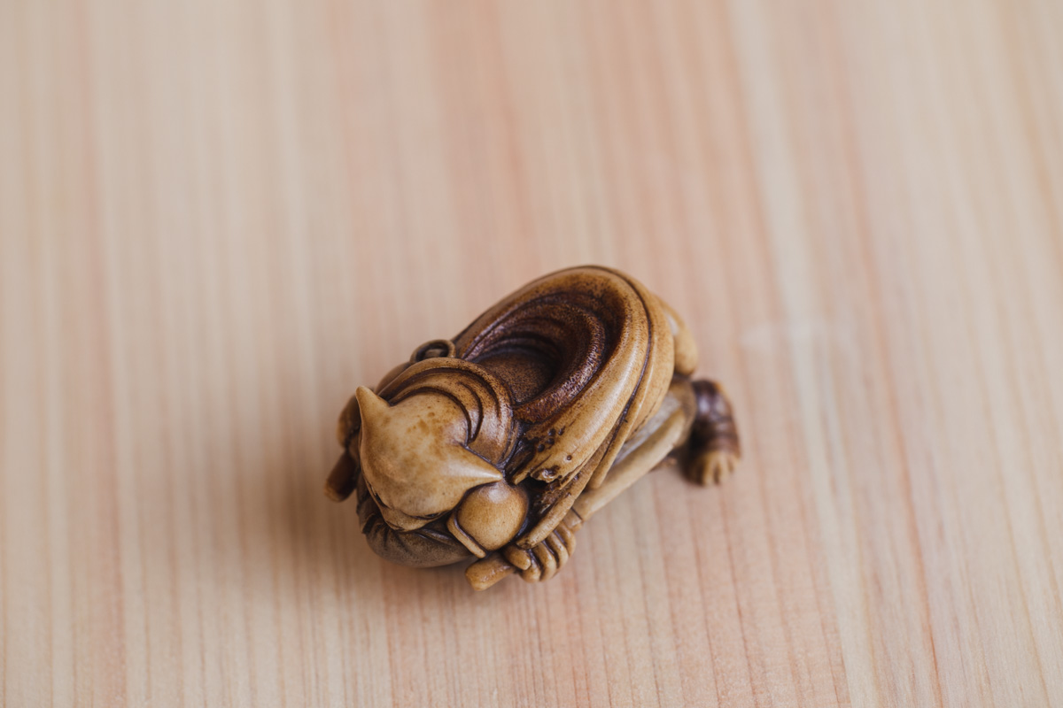 忍猫 蓄势待发 根付（封尘）