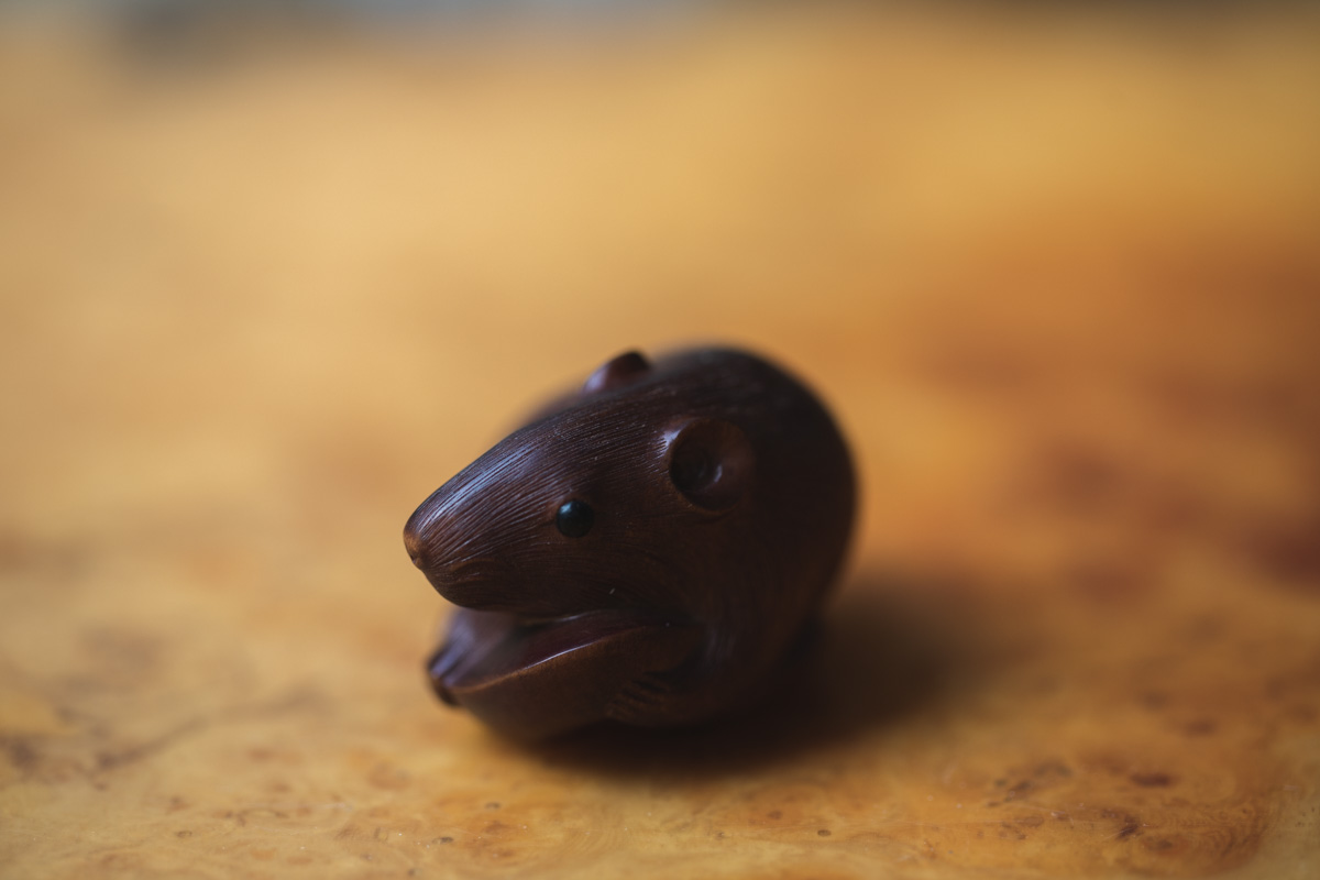 丰年鼠 根付（谈子）