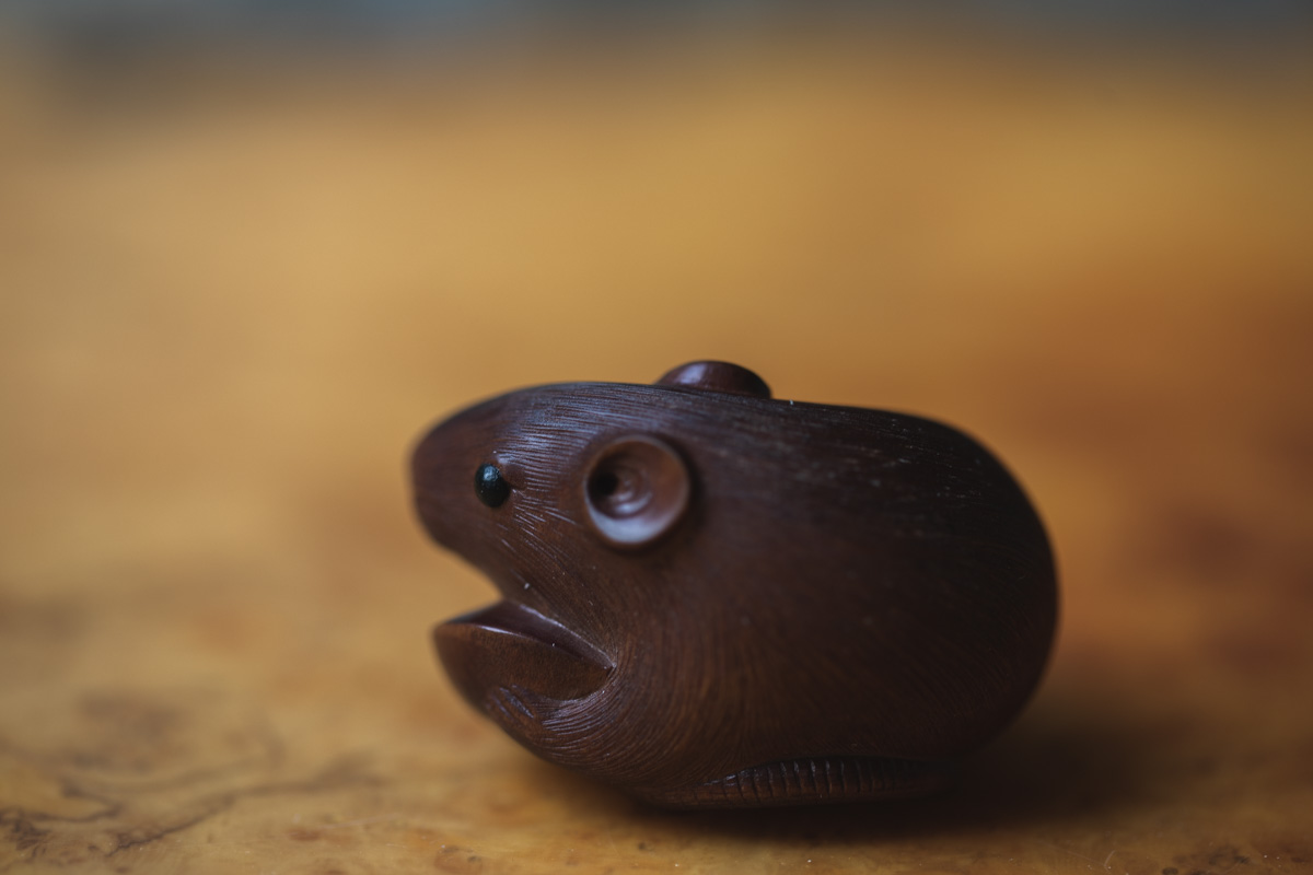 丰年鼠 根付（谈子）