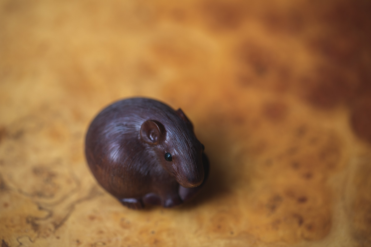 丰年鼠 根付（谈子）