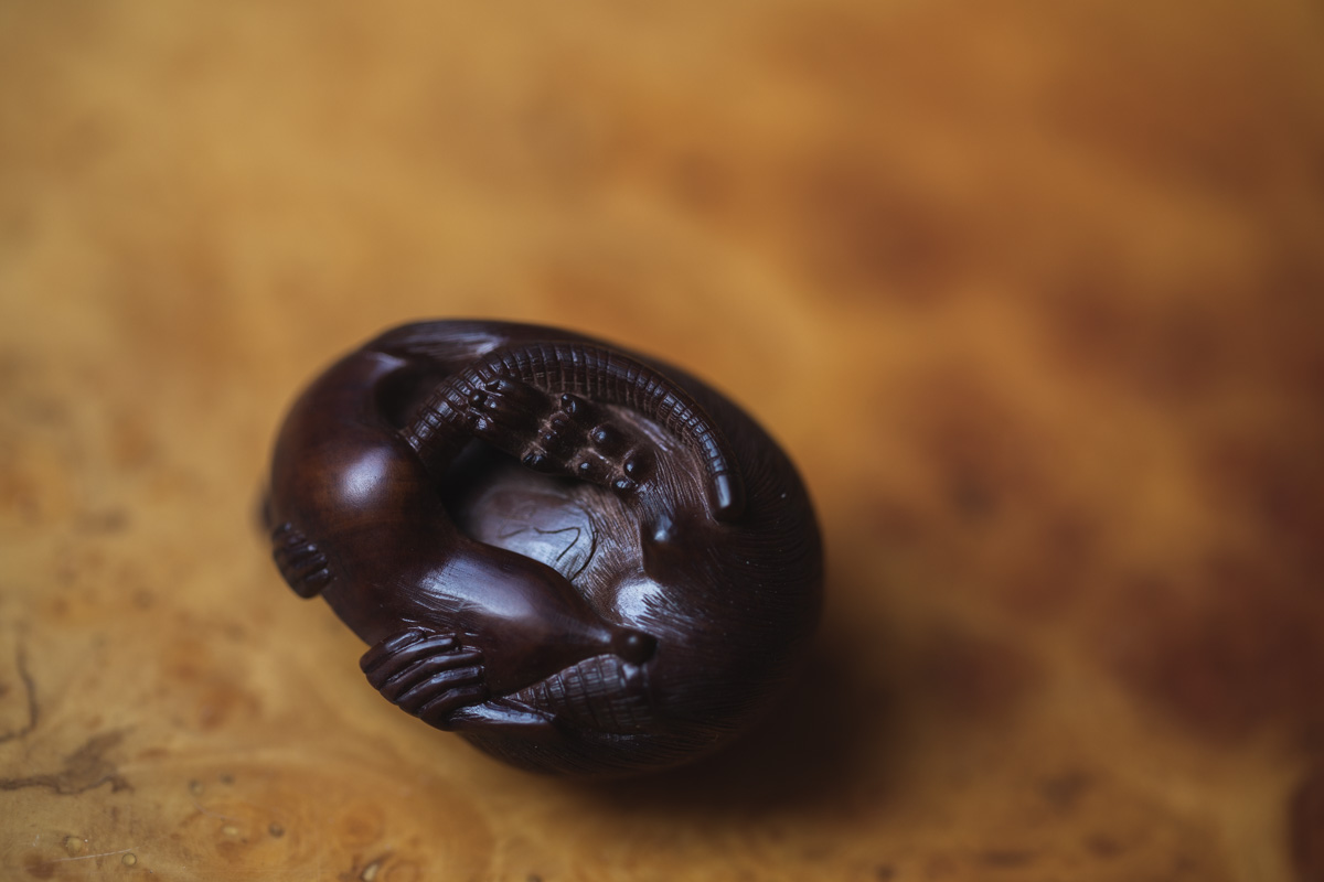 丰年鼠 根付（谈子）