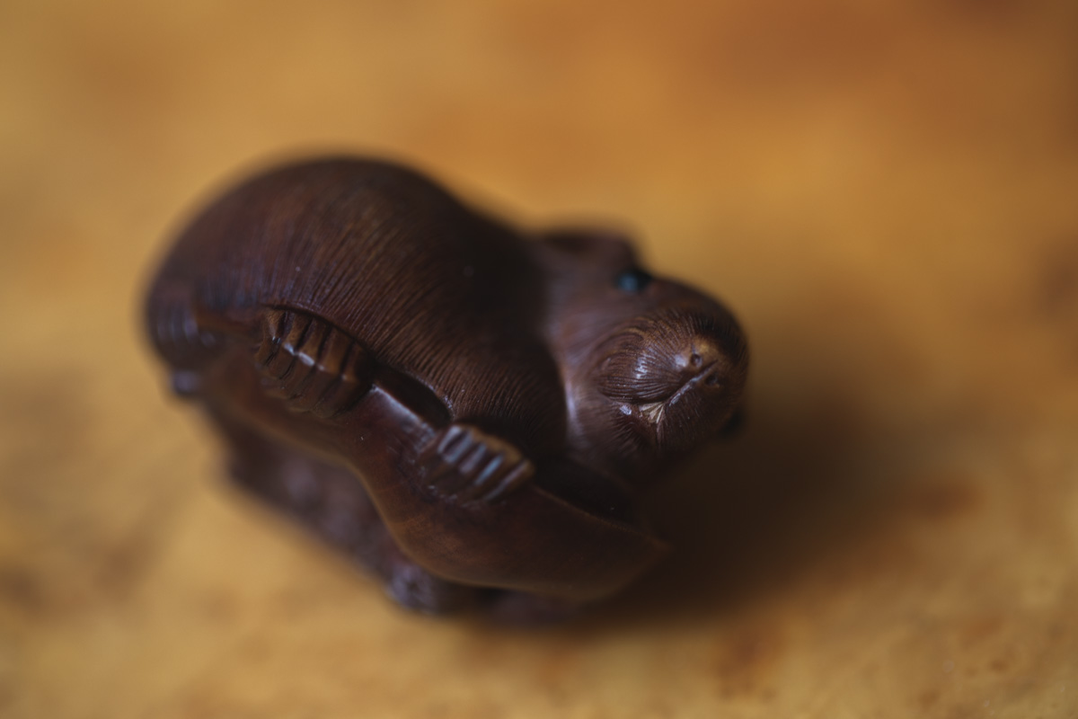 丰年鼠 根付（谈子）