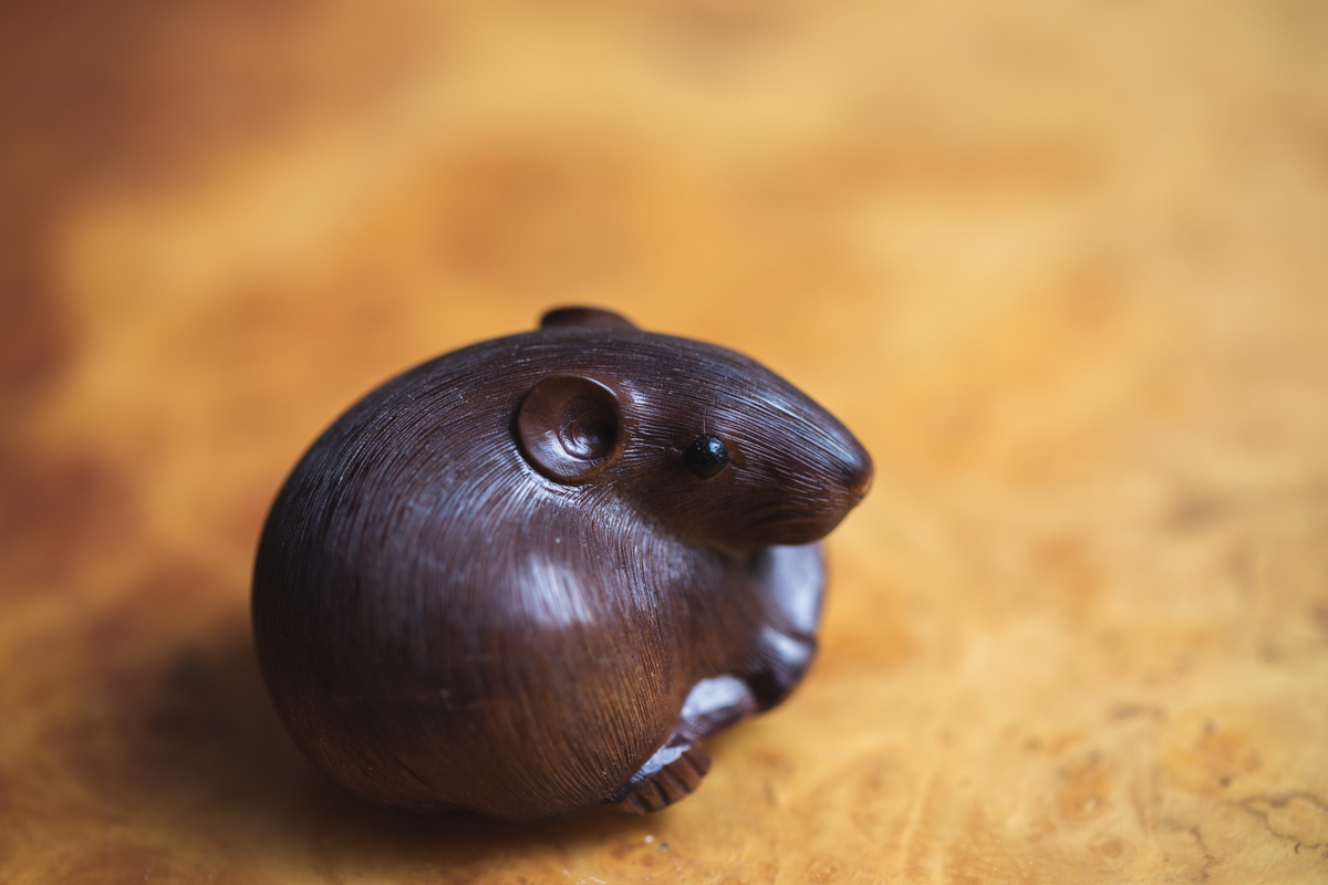 丰年鼠 根付（谈子）