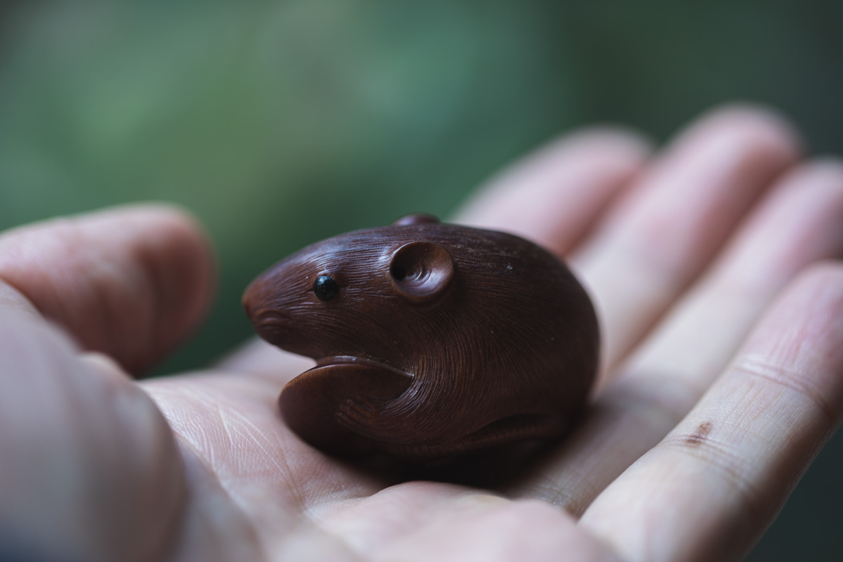 丰年鼠 根付（谈子）