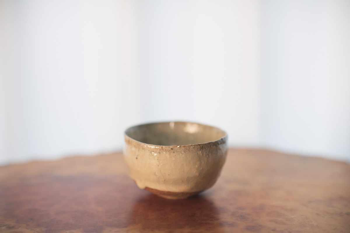 蒿灰釉丸碗（鹤野启司）