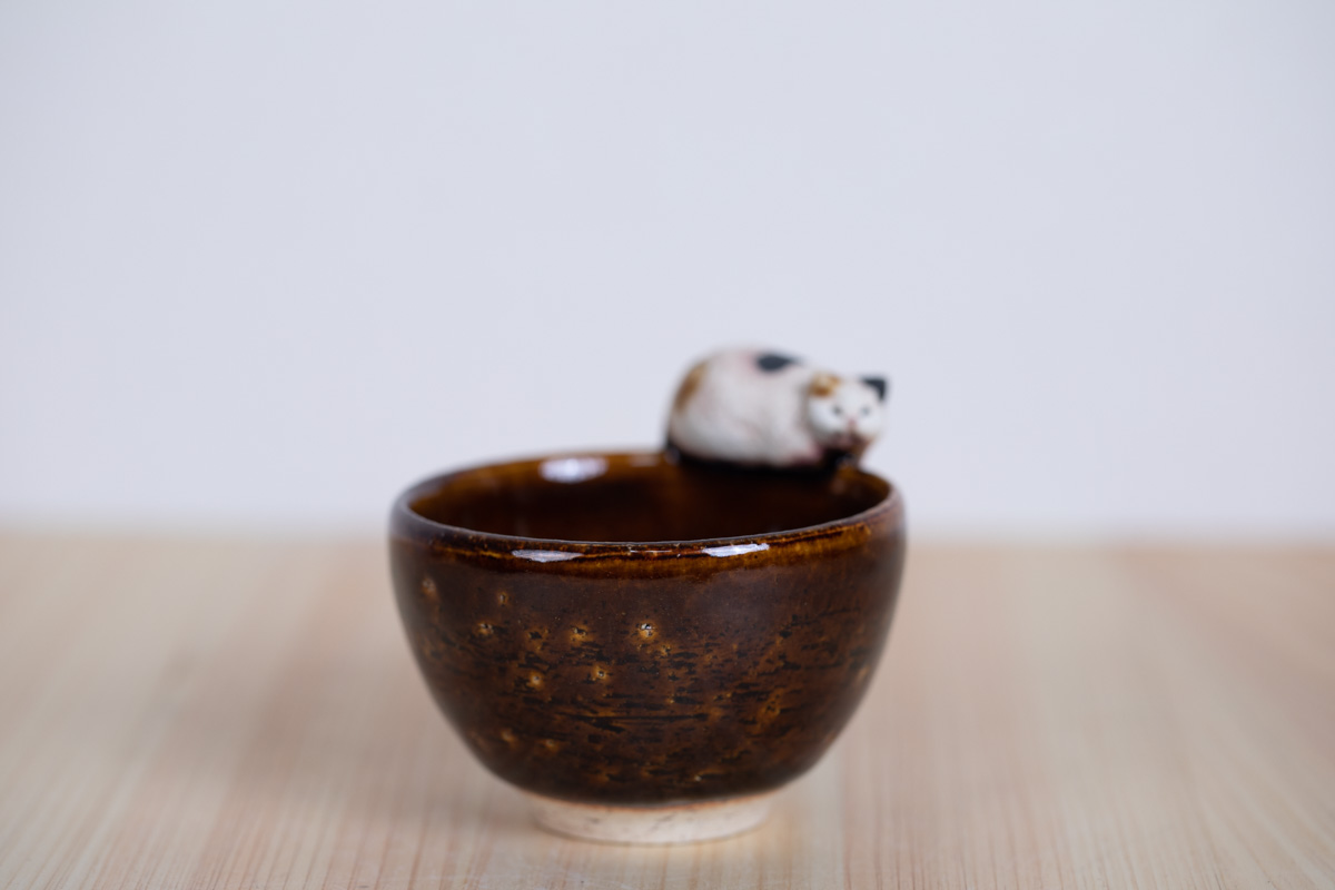 花猫杯子 A（白亚器）