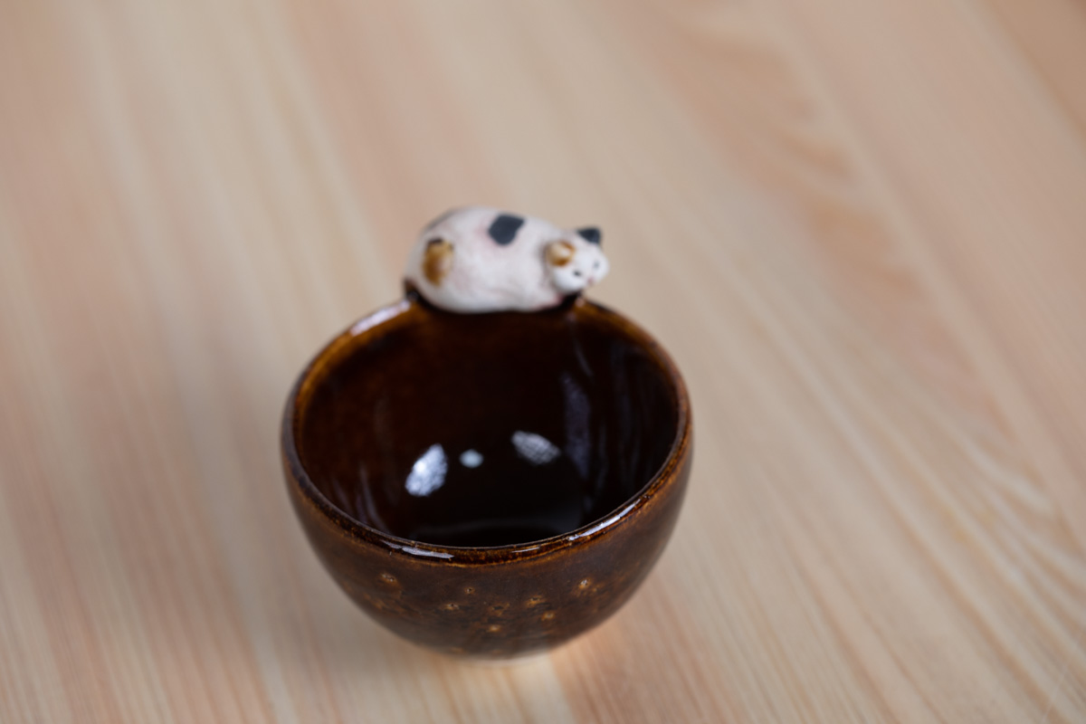 花猫杯子 A（白亚器）