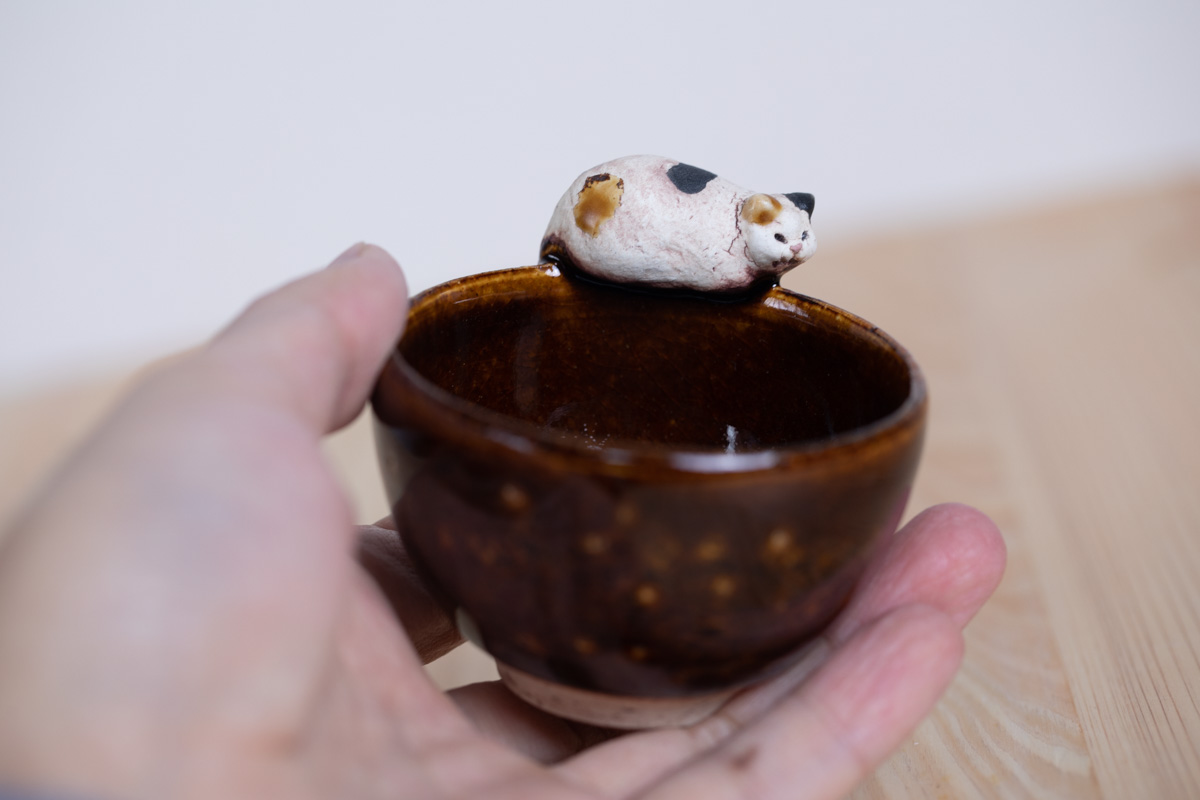 花猫杯子 A（白亚器）