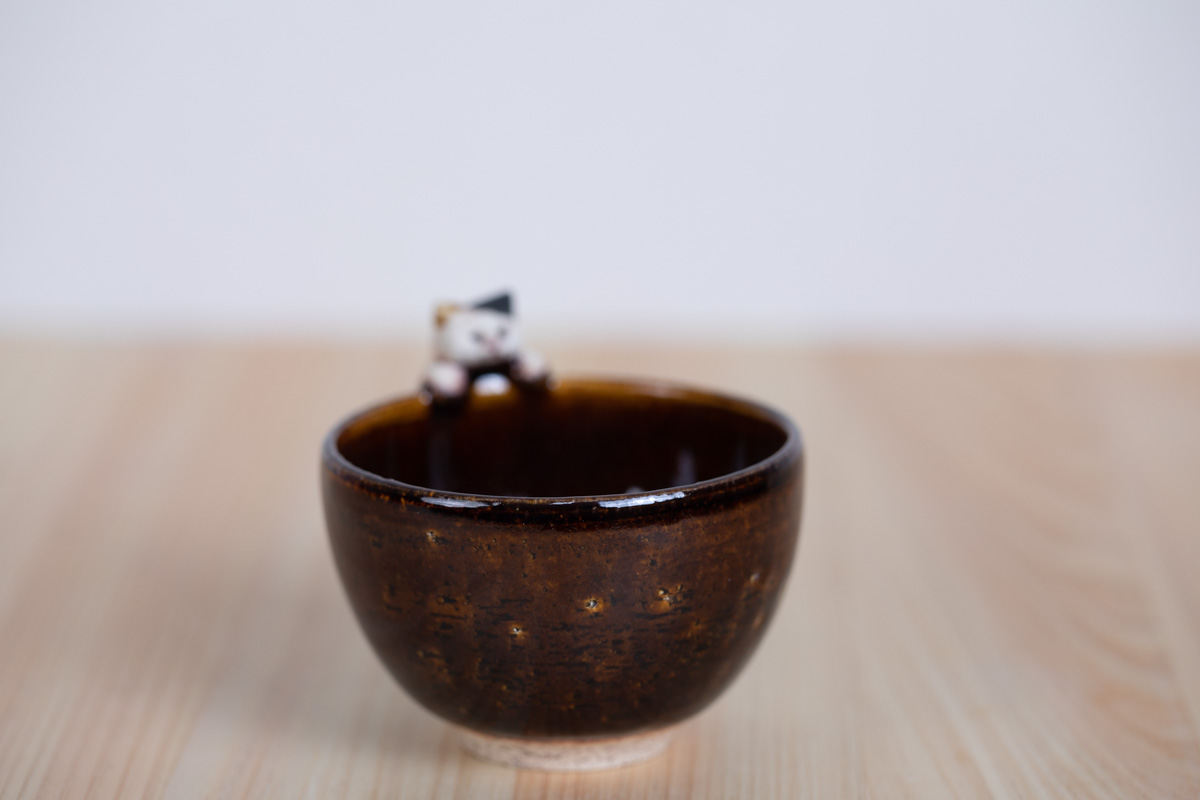 花猫杯子 B（白亚器）