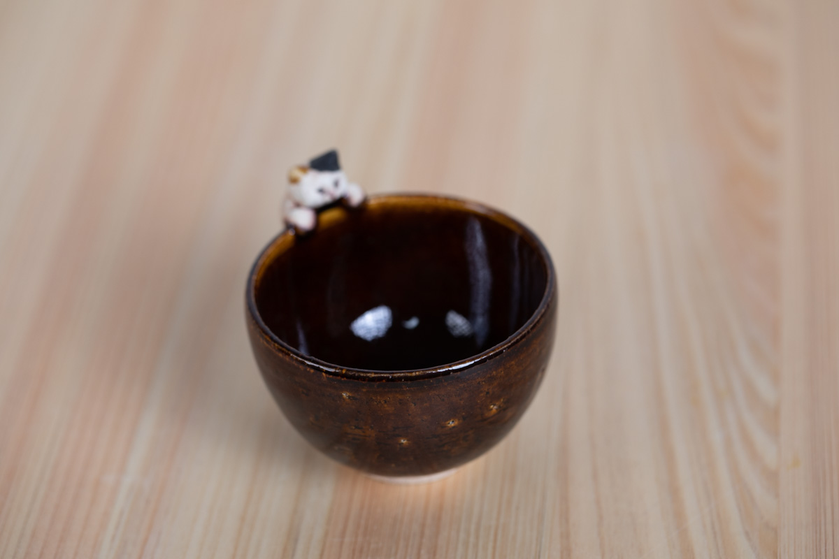 花猫杯子 B（白亚器）