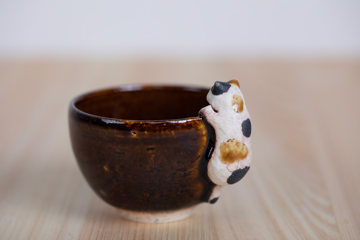 花猫杯子 B（白亚器）