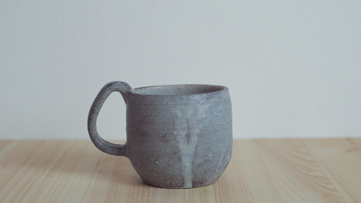 蓝粉引马克杯（まとはま・安竹）