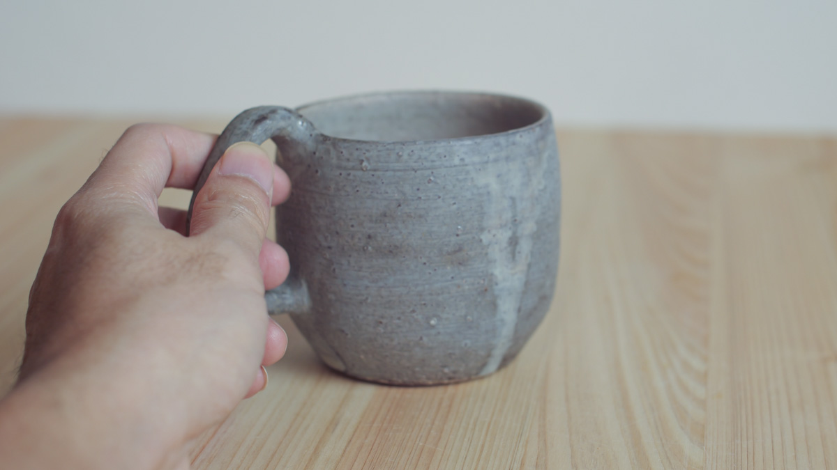 蓝粉引马克杯（まとはま・安竹）