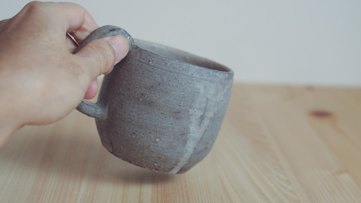 蓝粉引马克杯（まとはま・安竹）