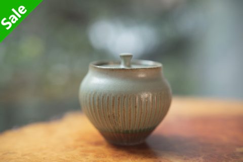 彩色灰釉 糖罐（市野耕）