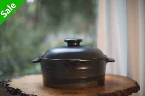 蓝釉土锅 4升（まとはま・安竹）