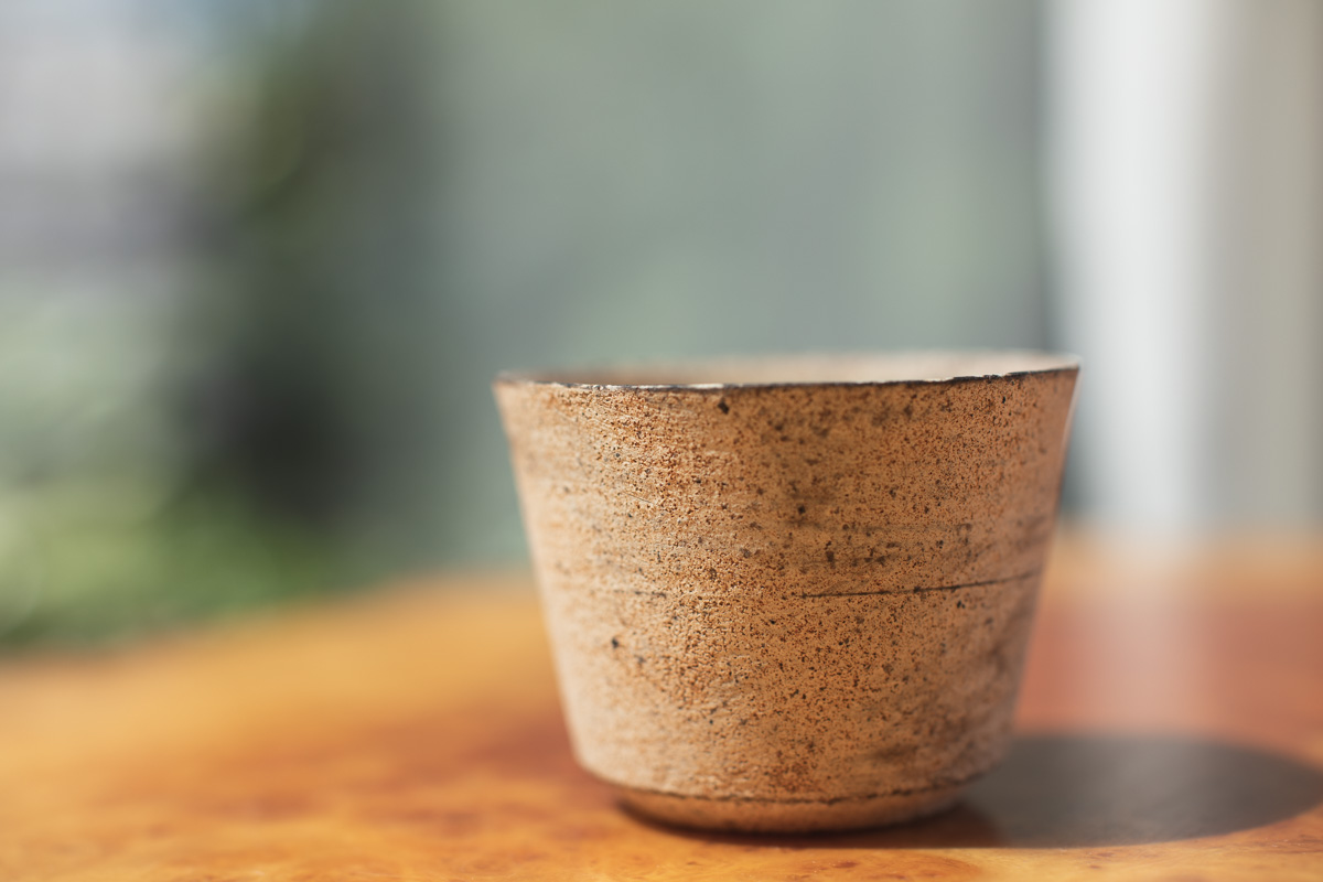 烧缔薄胎猪口杯（二阶堂明弘）