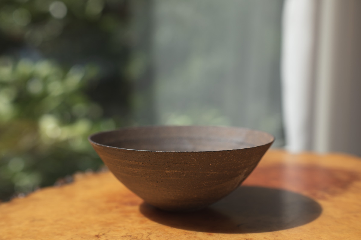 烧缔薄胎碗 中（二阶堂明弘）