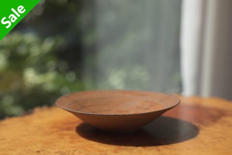 烧缔薄胎浅钵/盘 中（二阶堂明弘）