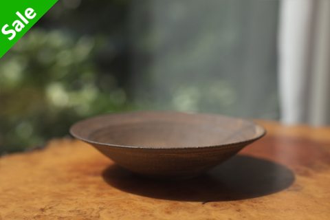 烧缔薄胎浅钵/盘 中（二阶堂明弘）