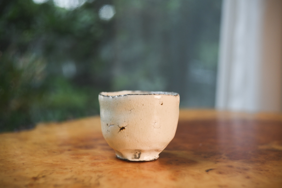 白粉引酒杯茶杯(鹤野启司)