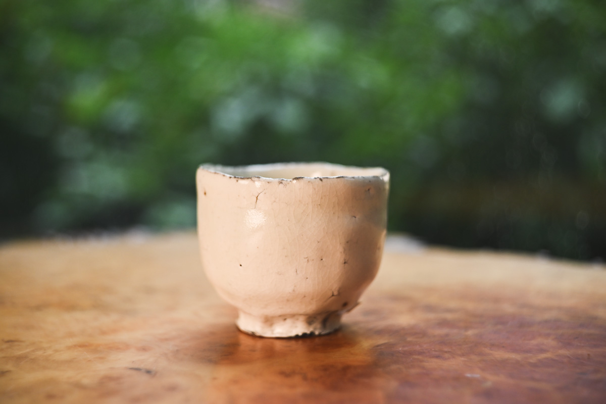 白粉引酒杯茶杯(鹤野启司)