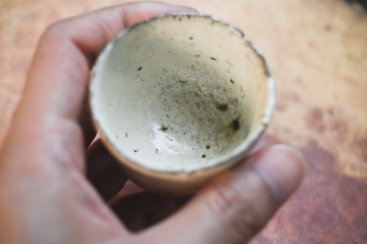 白粉引酒杯茶杯(鹤野启司)