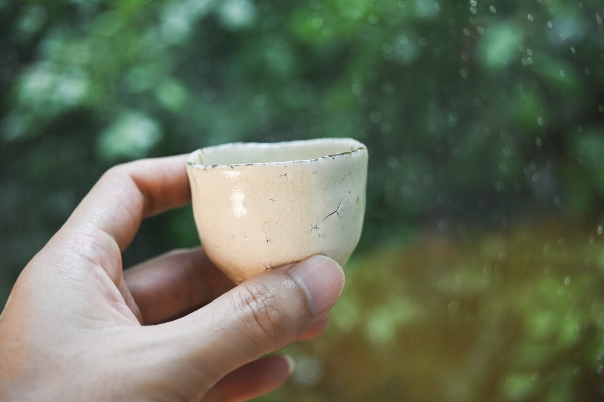 白粉引酒杯茶杯(鹤野启司)