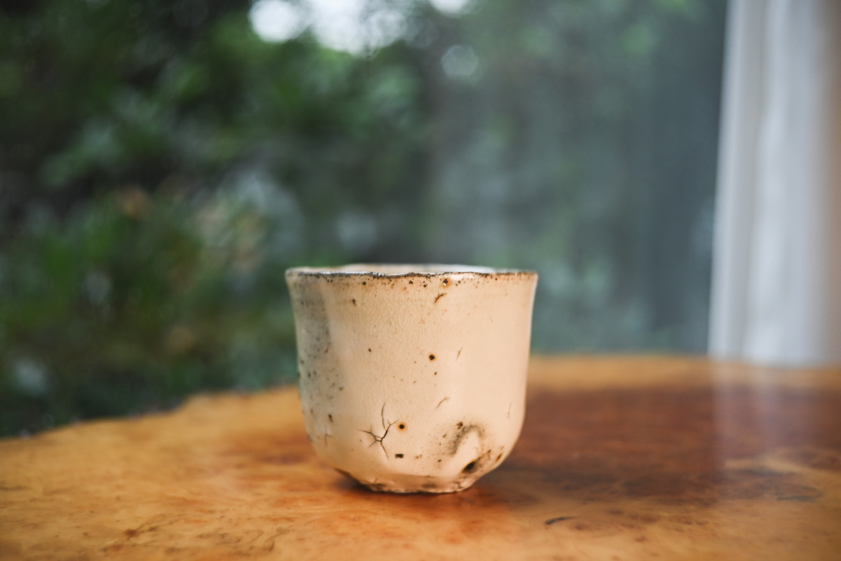 白粉引酒杯茶杯（鹤野启司）