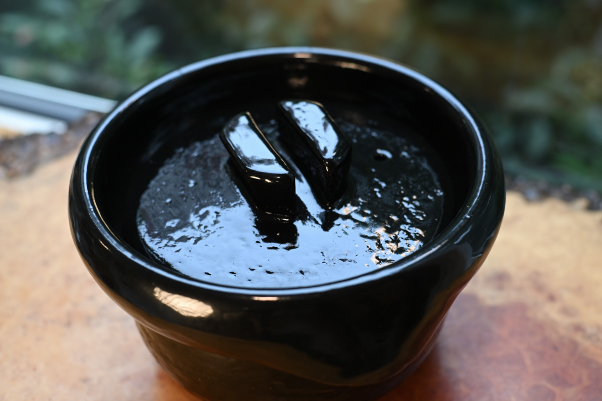 云井窑 饭锅 二盒黑釉(中川一边陶)N24B467