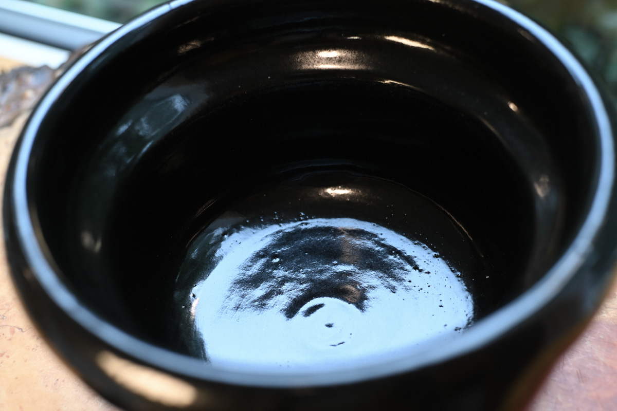 云井窑 饭锅 二盒黑釉(中川一边陶)N24B467