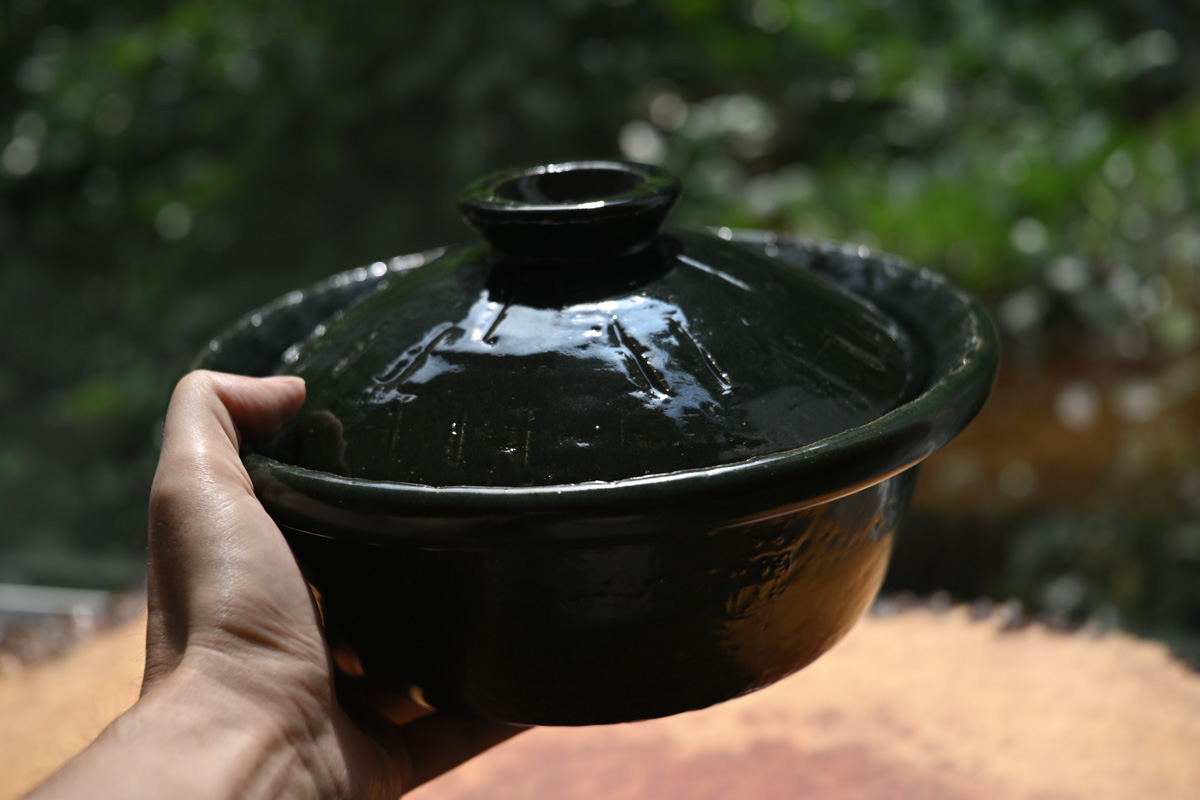 香味锅 小号 织部釉（中川一志郎）