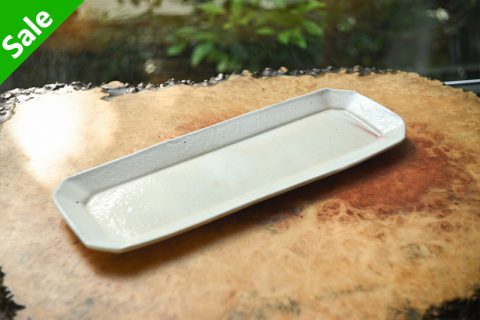 白粉引长条皿（古谷浩一）